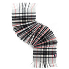 Merino Lambswool Tartan Scarf - Grey Thompson