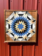 Amish Handmade Barn Quilt Wall Art – Reclaimed Barn Wood – 20.75” x 20.75”