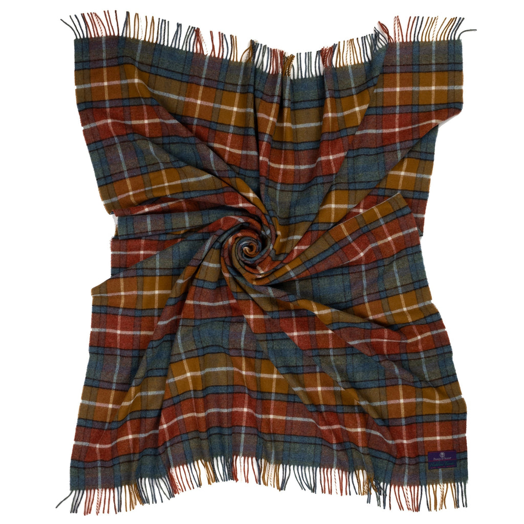 Highland Tweeds Shetland Lambswool Throw - Antique Buchanan