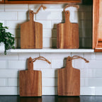 Acacia Charcuterie Boards Set Of 4 8x4.5in Small Serving Boards With Jute Hangs