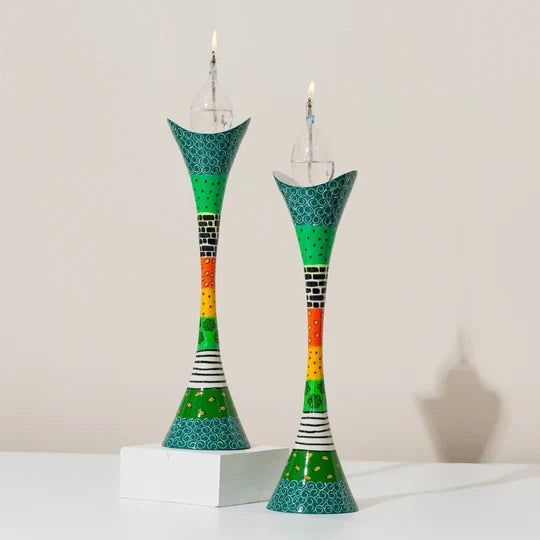 Luxury Cast Handmade Aluminum Candle Holders – Premium Curved Series
