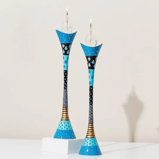 Luxury Cast Handmade Aluminum Candle Holders – Premium Curved Series