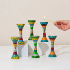 Colorful Handmade Candle Holder – Premium Short Series