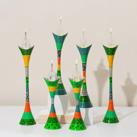 Luxury Cast Handmade Aluminum Candle Holders – Premium Curved Series