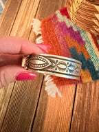 Handcrafted Sterling Silver and Lapis Cuff Bracelet by Albert Jake
