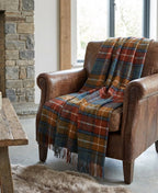 Highland Tweeds Shetland Lambswool Throw - Antique Buchanan