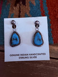 Handcrafted Old Pawn Sterling Silver & Turquoise Dangle Earrings
