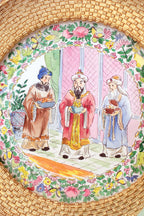 Chinoiserie Christmas original watercolor painting, The Three Magi