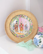 Chinoiserie Christmas original watercolor painting, The Three Magi