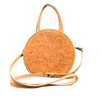 The Dixie| Hand-Tooled Leather Canteen Handbag