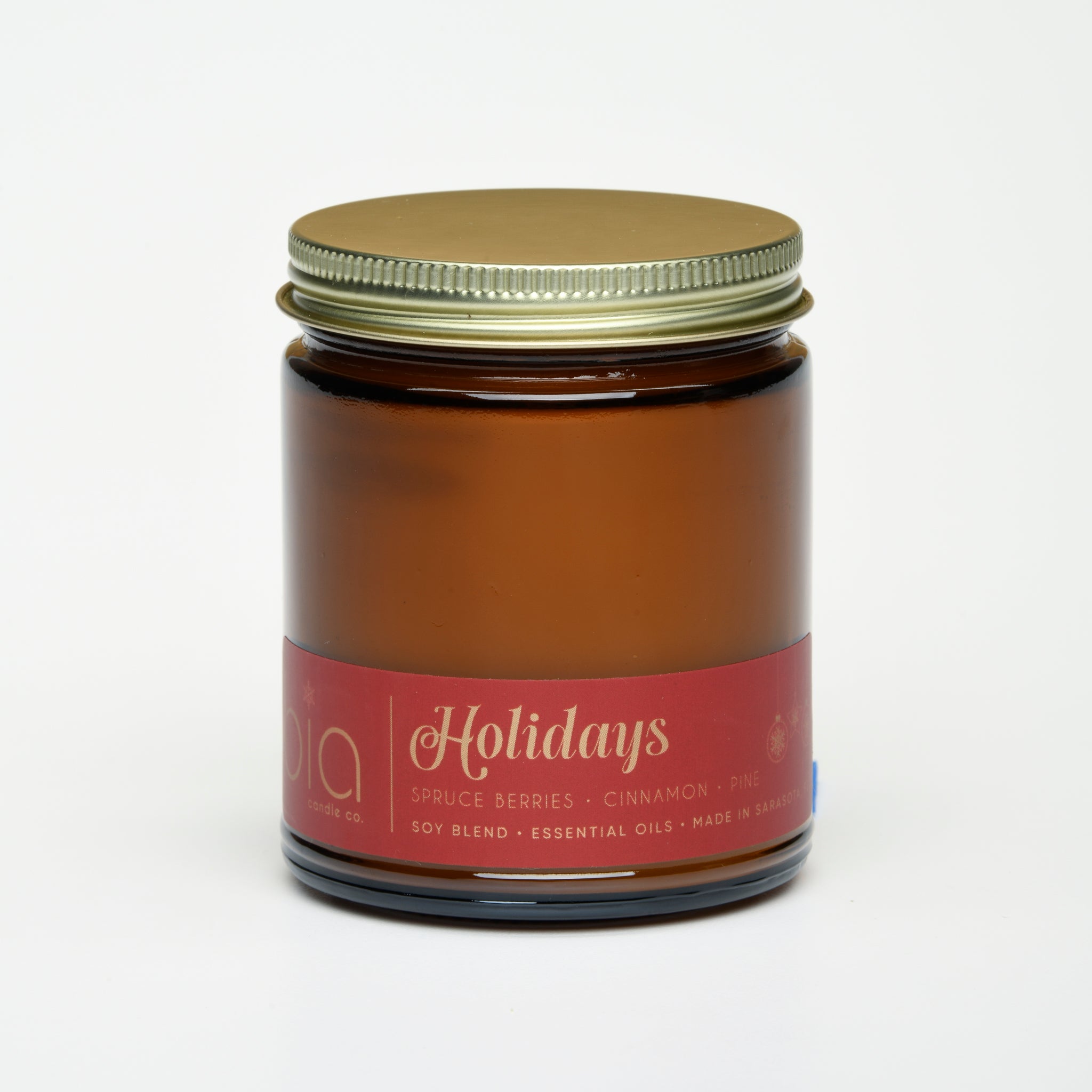 Holidays Christmas Soy Blend Candle — Orange Peel, Cinnamon & Vanilla