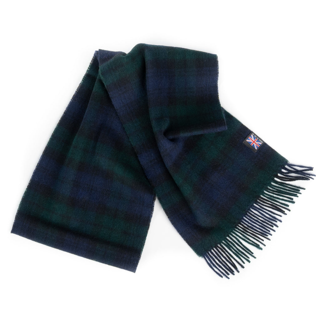 Prince of Scots Merino Lambswool Tartan Scarf (Black Watch)