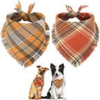 Vivifying Fall Dog Bandana With Tassels Edges Classic Plaid Triangle Dog Apparel Accessories Unny Dog Scarf Costume For Thanksgiving Photo Prop  And Party Decor