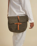 MINGA | Carmen Woven Crossbody Bag | Sage Green