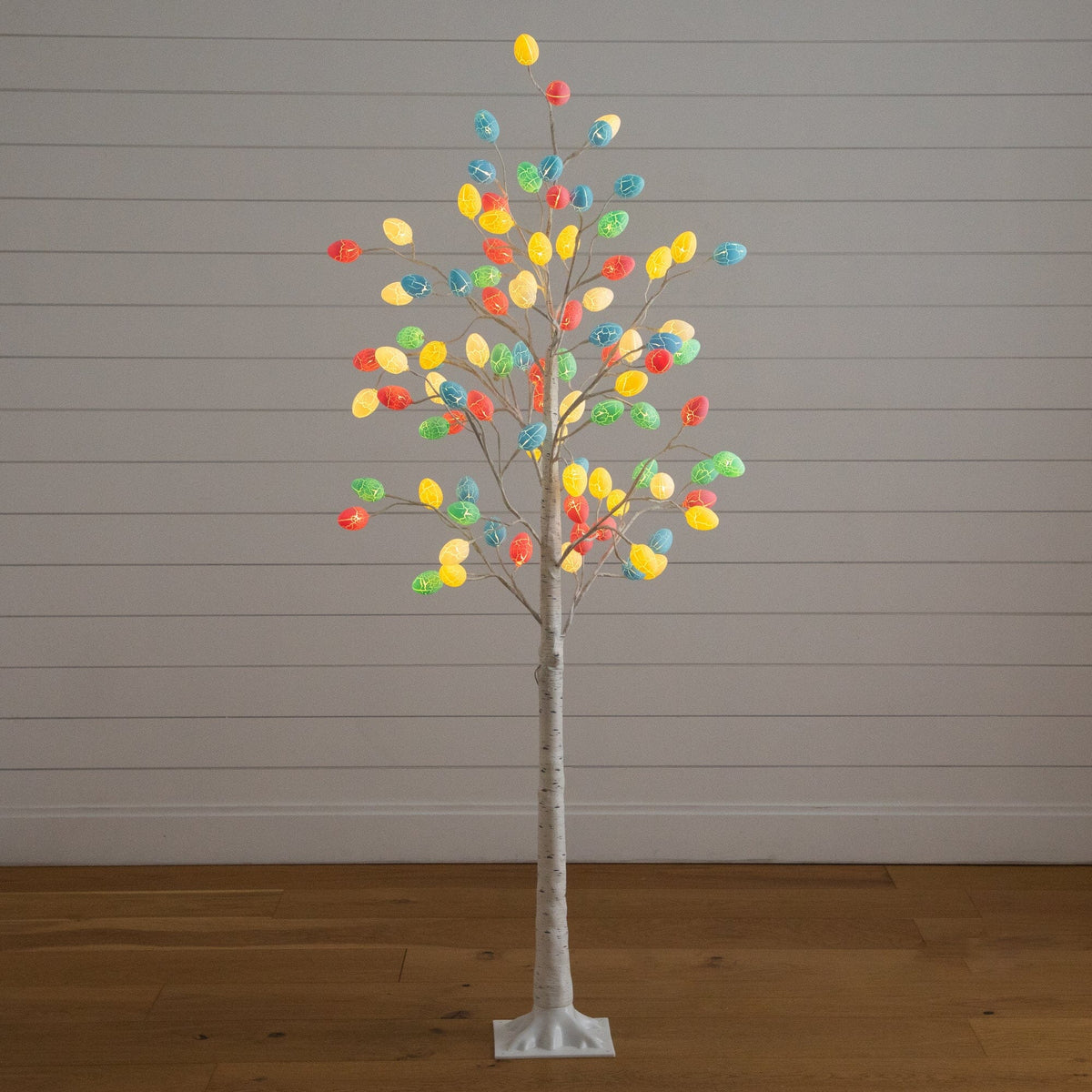 6' Pre-Lit Artificial Easter Twig Tree with 96 Egg Shaped LED Ornaments - Che Cose Belle