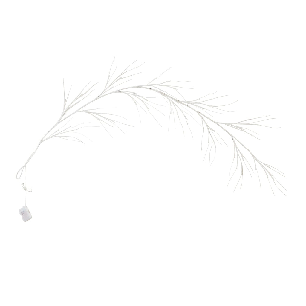 6’ Pre-Lit Artificial White Birch Garland with 48 Warm White LED Lights - Che Cose Belle