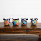 6" x 7" Handmade Mexican Talavera Ceramic Planter - Che Cose Belle