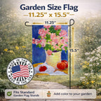 Pink Flowers  Garden Flag – Decorative Outdoor Yard Flag