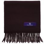 Prince of Scots Fringed Merino Wool Scarf - Merlot