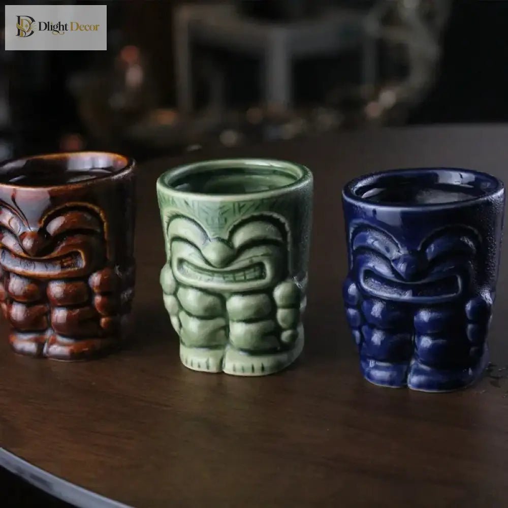 60ml Ceramic Tiki Mug – Hawaiian Cocktail Cup for Home Bars & Parties | Dlight Decor - Che Cose Belle