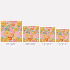 60s Retro Floral Indoor/Outdoor Throw Pillow by Megan Galante - Che Cose Belle