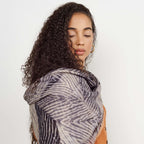 Samu Hand Crafted  Shibori Print Silk Chiffon Sqaure Scarf
