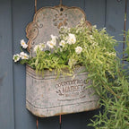 All Chic Metal Wall Planter Wall Mount Planter Wall Metal Hanging Planter Wall Vases for Flowers Planters for Outdoor Plants for Farmhouse Wall Decor (Rustic)