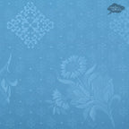 62" Square Moustiers Blue Matelassé Tablecloth by Tissus Toselli - Che Cose Belle