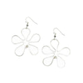 Hibiscus silver earrings