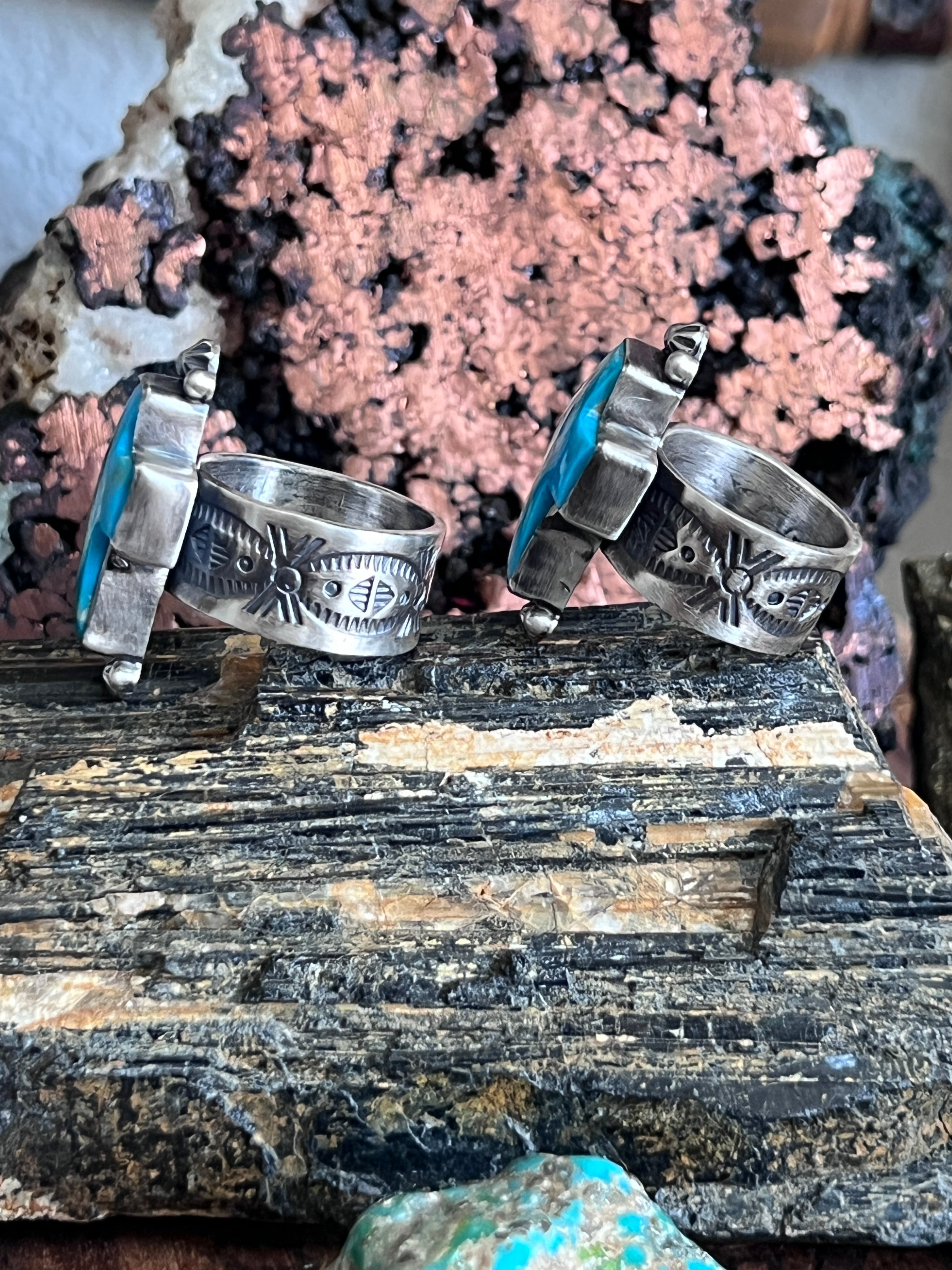 Raymond Coriz Sonoran Mountain Turquoise Cross Ring