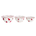 Winterfest 3 Piece Nesting Serving Bowl Set - Che Cose Belle