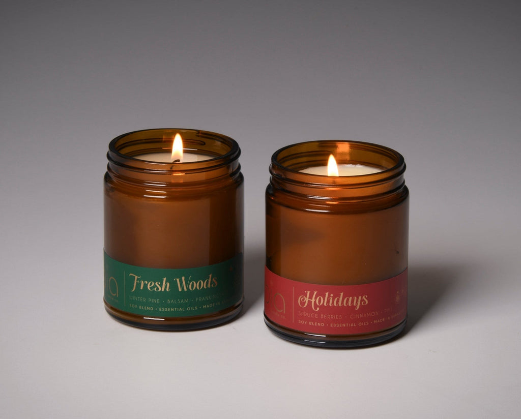 Fresh Woods + Holidays Holiday Duo — 2-Piece Christmas Soy Blend Candle Set
