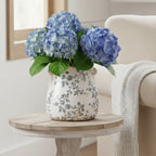 6.5” Floral Tuscan Ceramic Gray Scroll Planter - Che Cose Belle