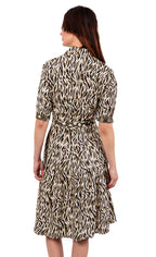 MRS. MAISEL OLIVE GREEN PRINT DRESS