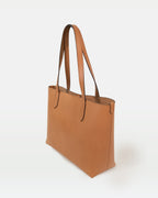 Elba medium size structured tote in vegetable-tanned leather