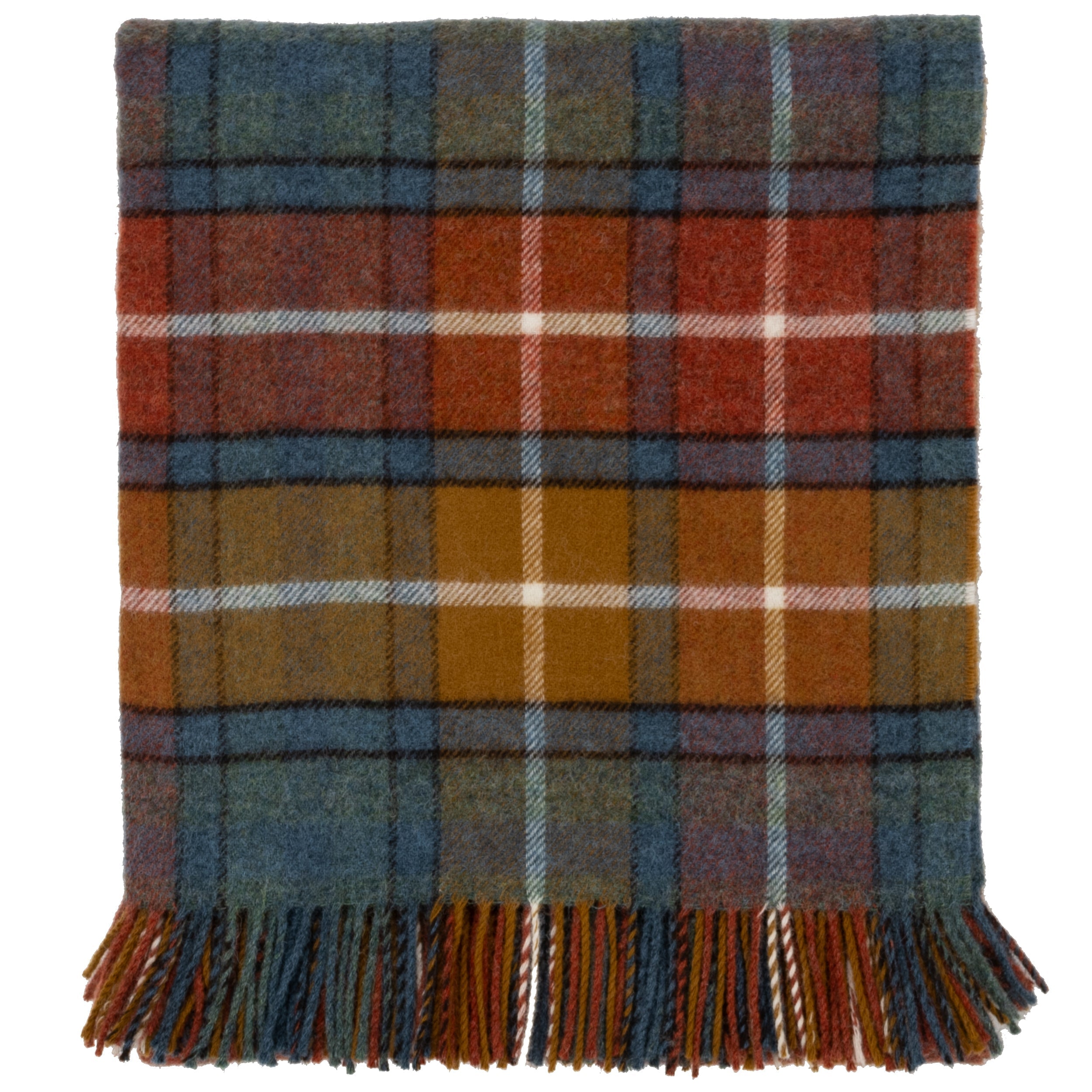 Highland Tweeds Shetland Lambswool Throw - Antique Buchanan