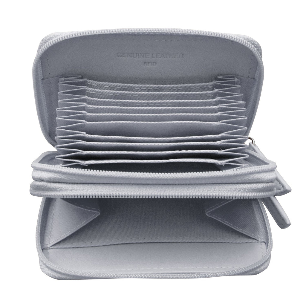 DOUBLE ZIP ACCORDION CREDIT CARD HOLDER