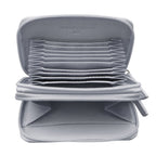 DOUBLE ZIP ACCORDION CREDIT CARD HOLDER