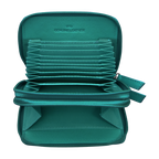 DOUBLE ZIP ACCORDION CREDIT CARD HOLDER