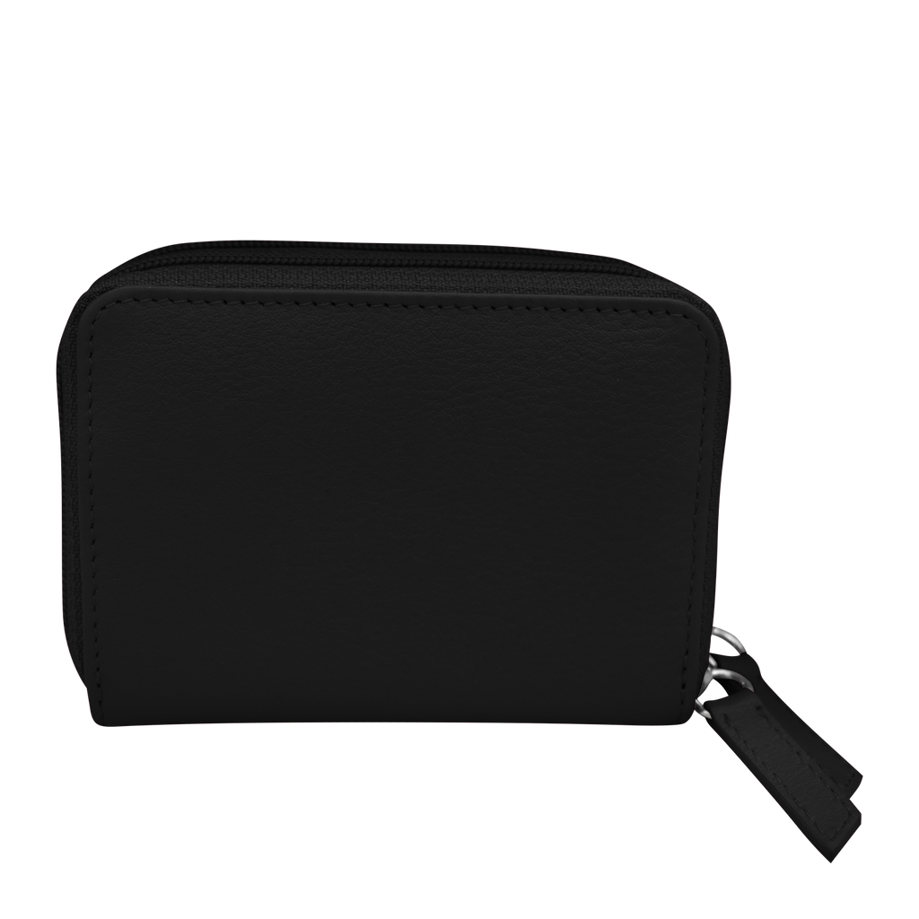 DOUBLE ZIP ACCORDION CREDIT CARD HOLDER