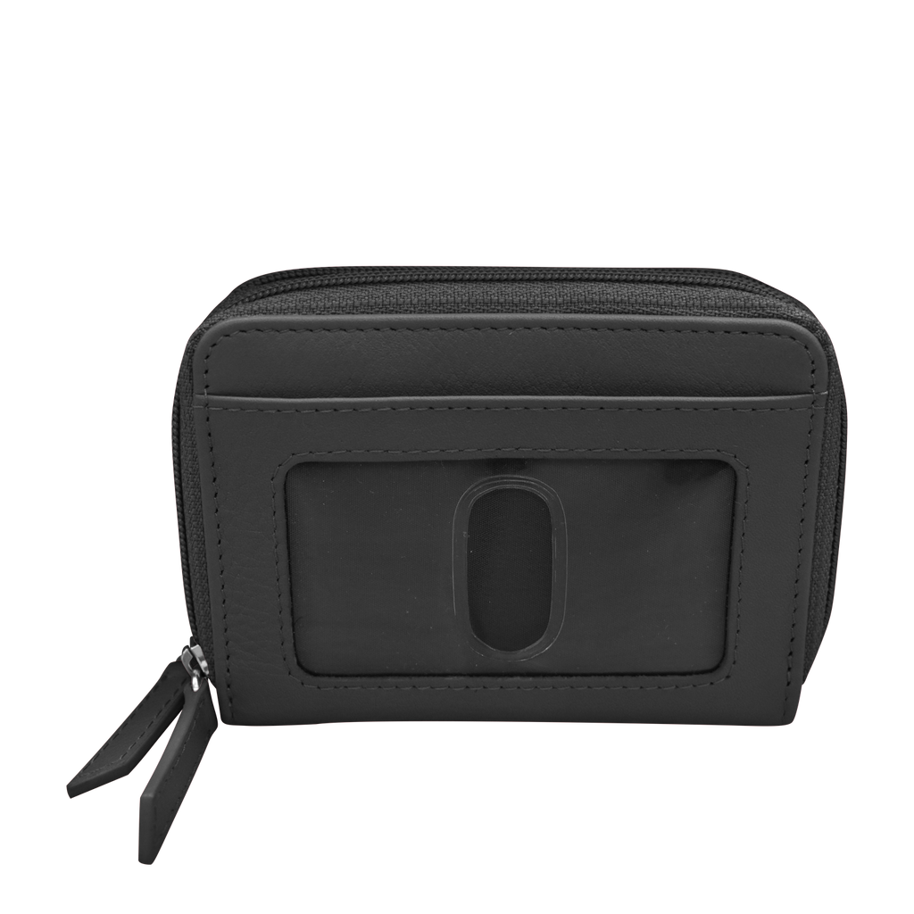DOUBLE ZIP ACCORDION CREDIT CARD HOLDER