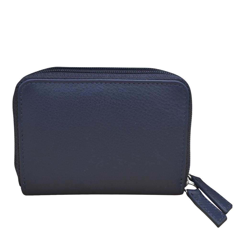 DOUBLE ZIP ACCORDION CREDIT CARD HOLDER