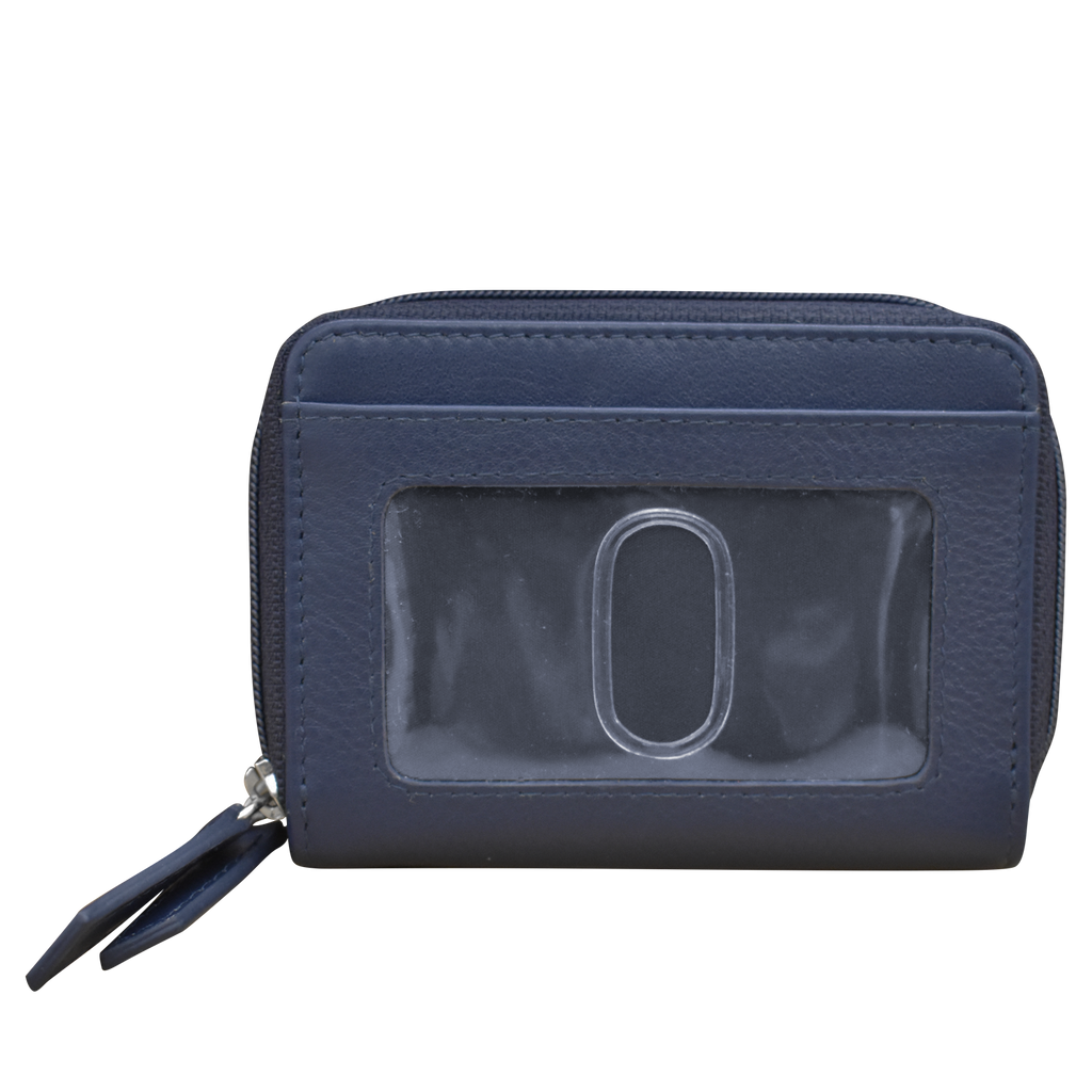 DOUBLE ZIP ACCORDION CREDIT CARD HOLDER