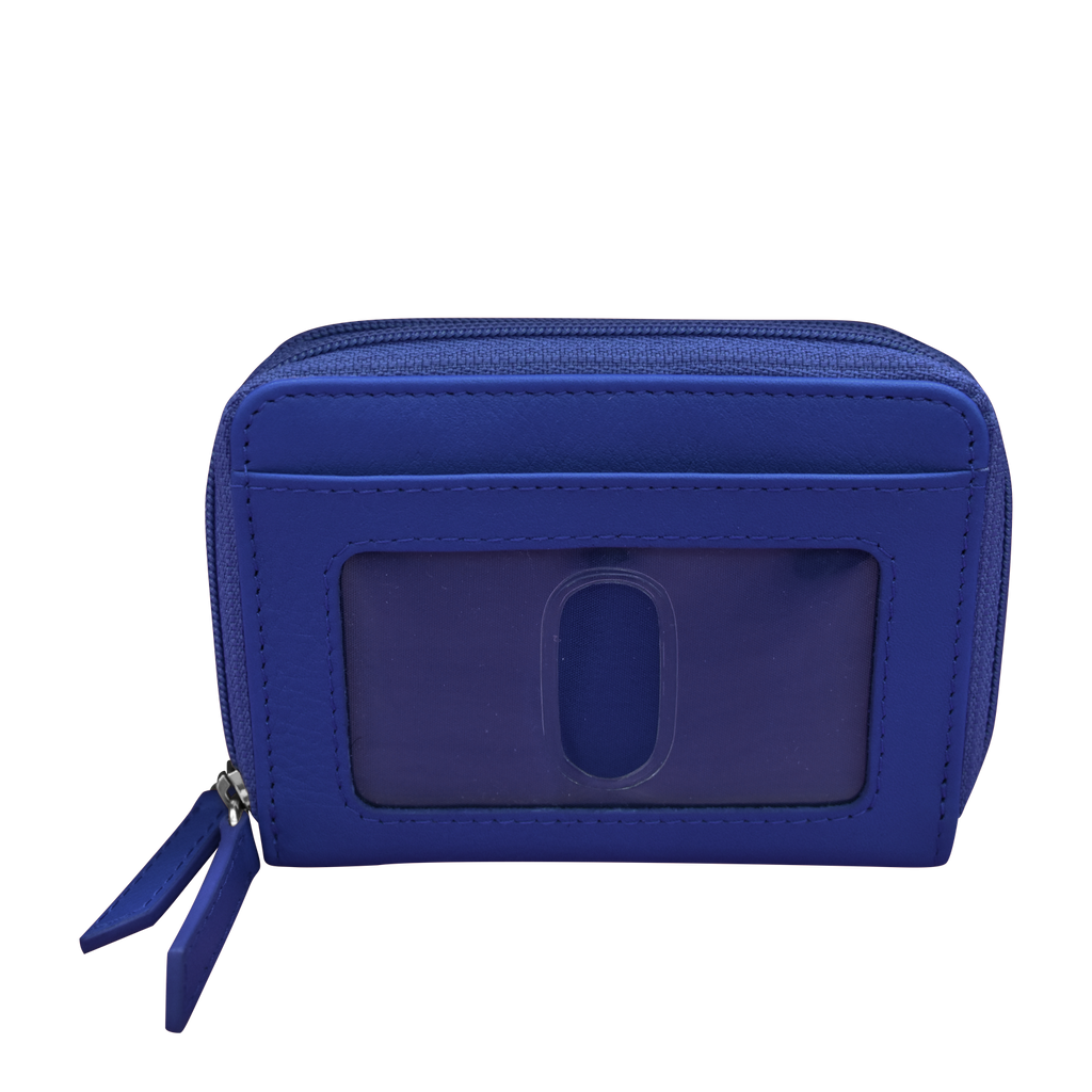 DOUBLE ZIP ACCORDION CREDIT CARD HOLDER