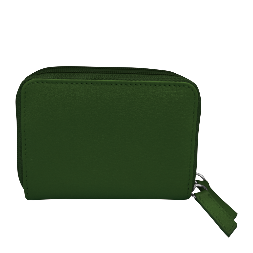 DOUBLE ZIP ACCORDION CREDIT CARD HOLDER