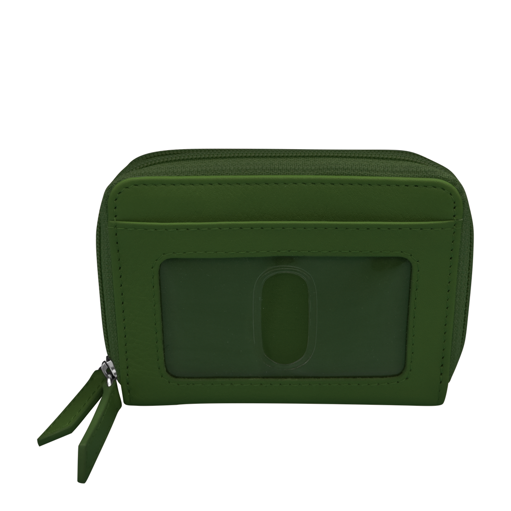 DOUBLE ZIP ACCORDION CREDIT CARD HOLDER