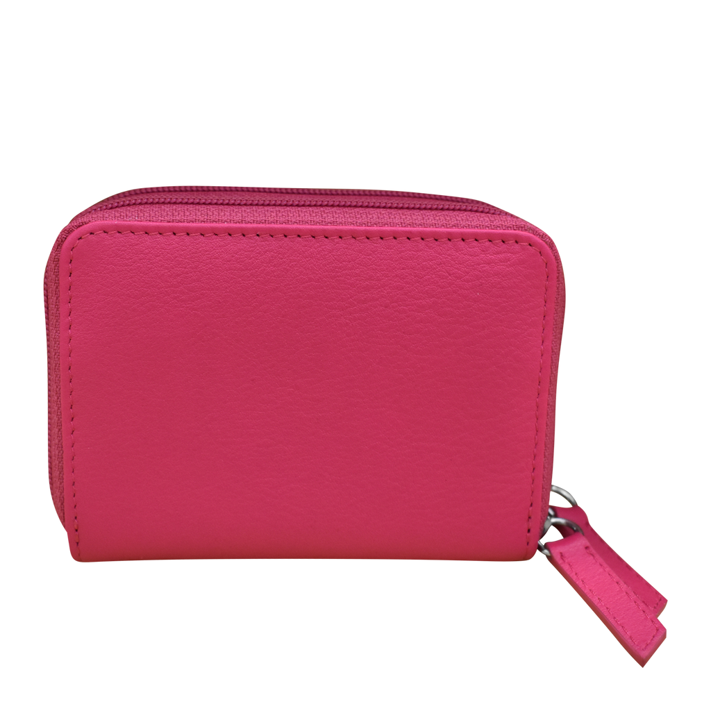 DOUBLE ZIP ACCORDION CREDIT CARD HOLDER