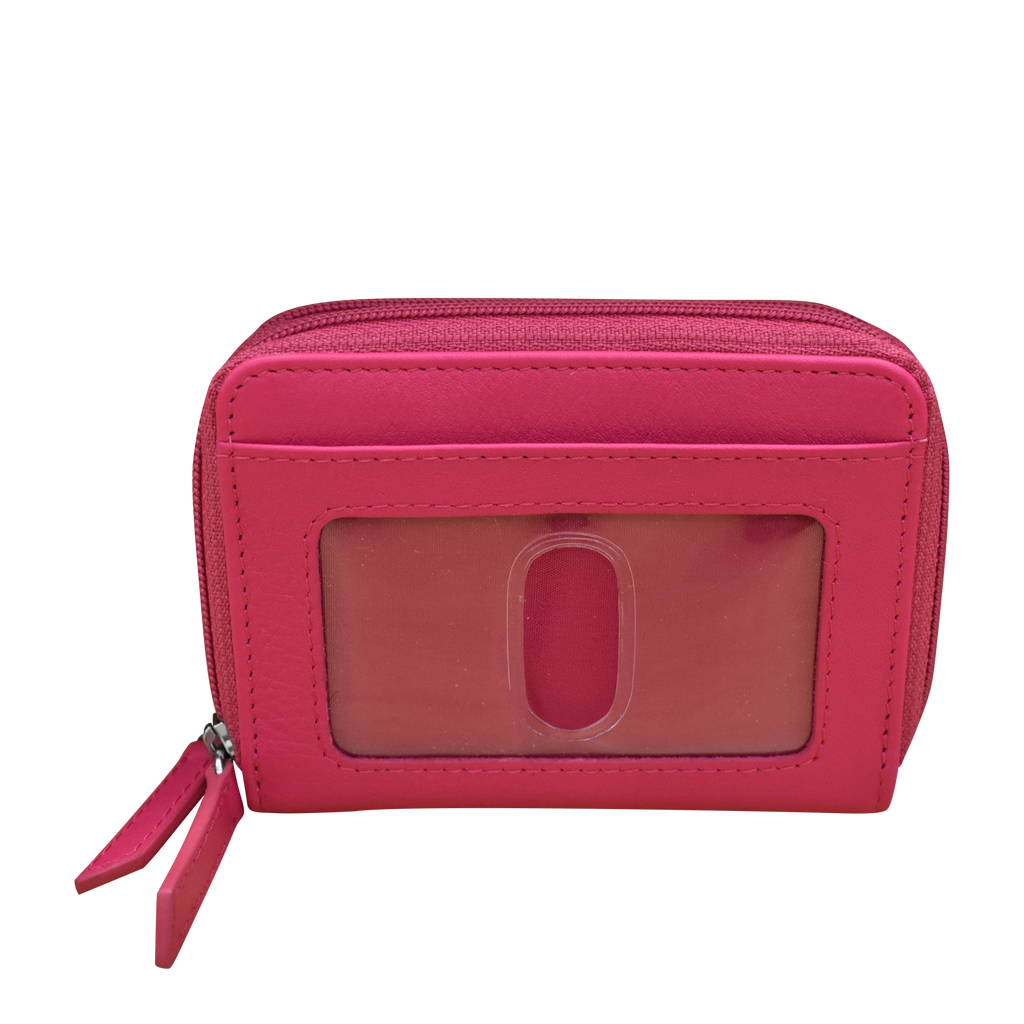 DOUBLE ZIP ACCORDION CREDIT CARD HOLDER