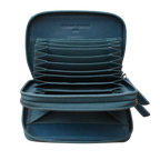DOUBLE ZIP ACCORDION CREDIT CARD HOLDER