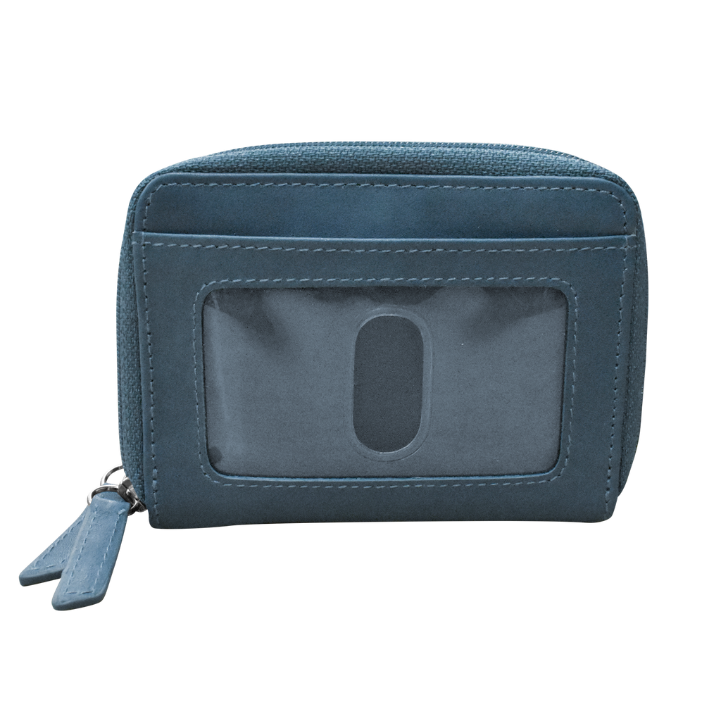 DOUBLE ZIP ACCORDION CREDIT CARD HOLDER